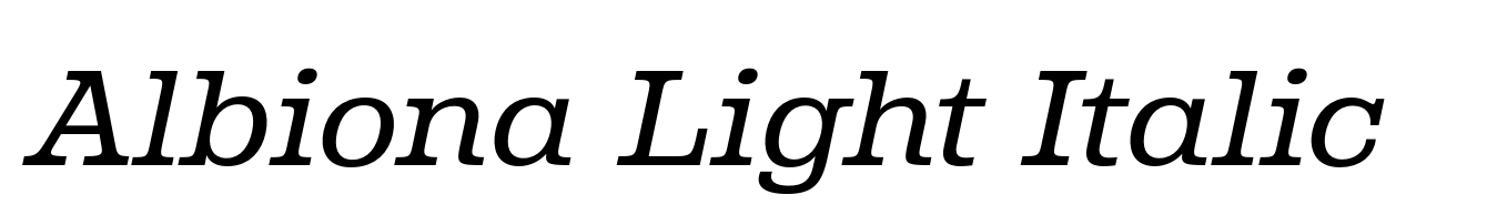 Albiona Light Italic